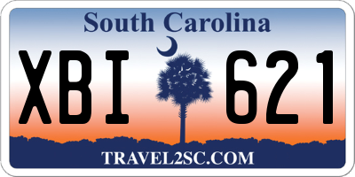 SC license plate XBI621