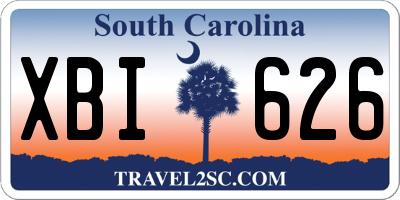 SC license plate XBI626
