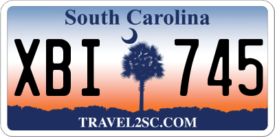 SC license plate XBI745