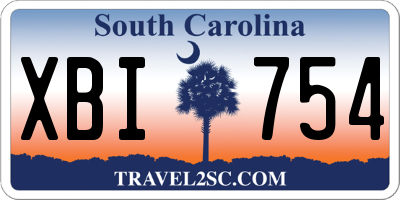 SC license plate XBI754