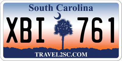 SC license plate XBI761
