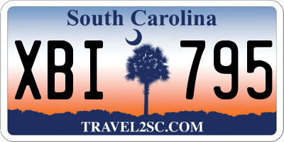 SC license plate XBI795