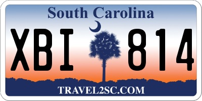 SC license plate XBI814