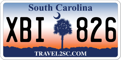 SC license plate XBI826