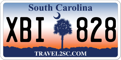 SC license plate XBI828