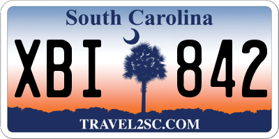 SC license plate XBI842