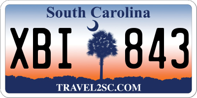 SC license plate XBI843
