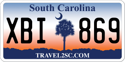 SC license plate XBI869