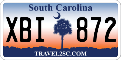 SC license plate XBI872