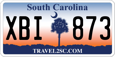 SC license plate XBI873