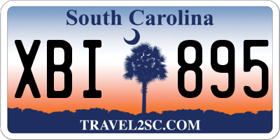 SC license plate XBI895