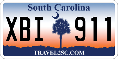 SC license plate XBI911