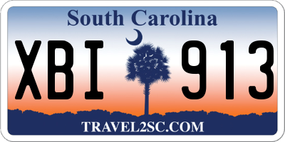 SC license plate XBI913