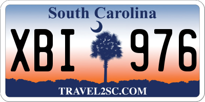 SC license plate XBI976
