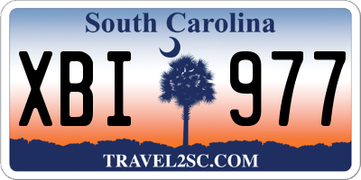 SC license plate XBI977