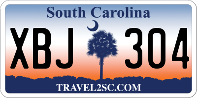 SC license plate XBJ304