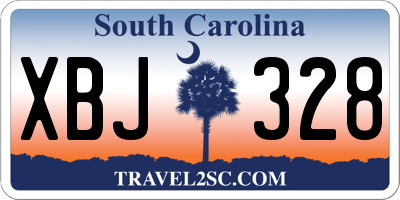 SC license plate XBJ328