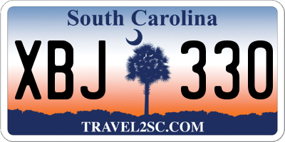 SC license plate XBJ330