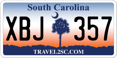 SC license plate XBJ357