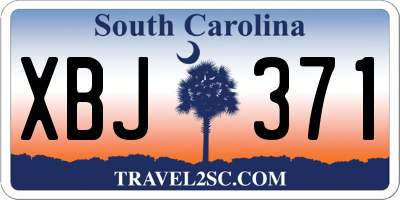 SC license plate XBJ371