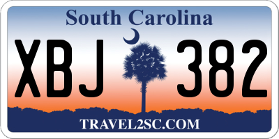 SC license plate XBJ382