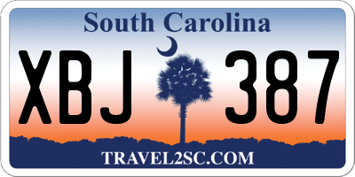 SC license plate XBJ387