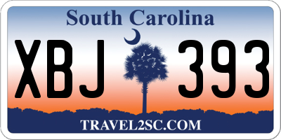 SC license plate XBJ393