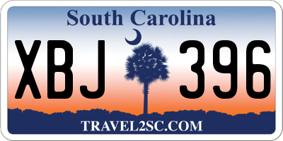 SC license plate XBJ396