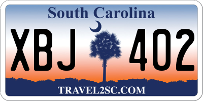 SC license plate XBJ402