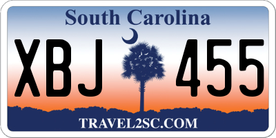 SC license plate XBJ455