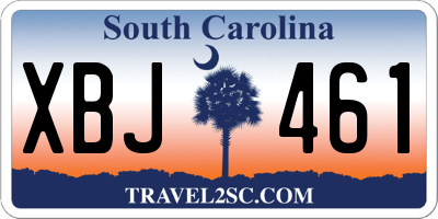 SC license plate XBJ461