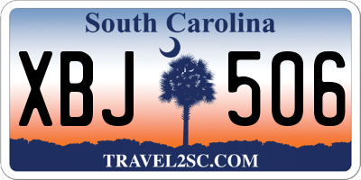 SC license plate XBJ506