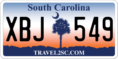 SC license plate XBJ549