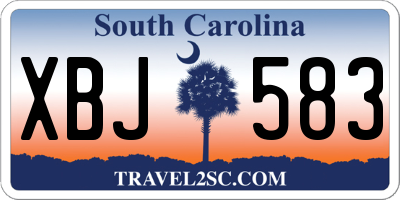 SC license plate XBJ583