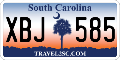 SC license plate XBJ585