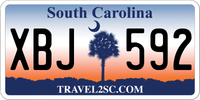 SC license plate XBJ592
