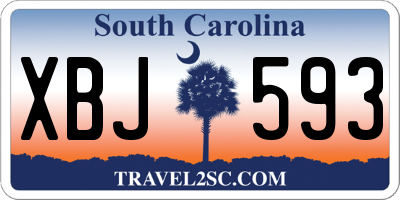 SC license plate XBJ593