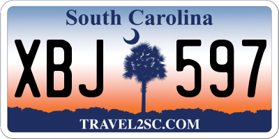 SC license plate XBJ597