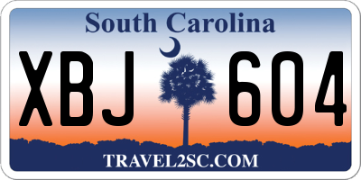 SC license plate XBJ604