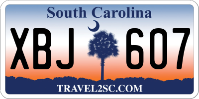 SC license plate XBJ607