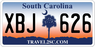 SC license plate XBJ626