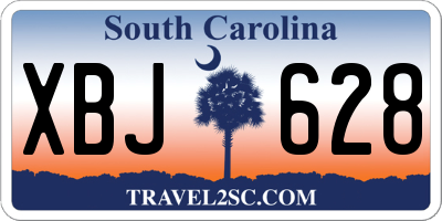 SC license plate XBJ628