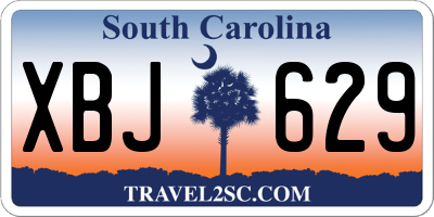 SC license plate XBJ629