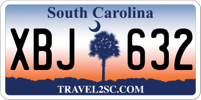 SC license plate XBJ632