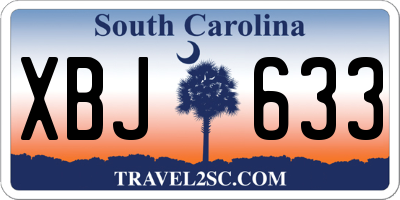 SC license plate XBJ633