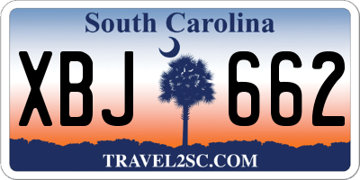 SC license plate XBJ662