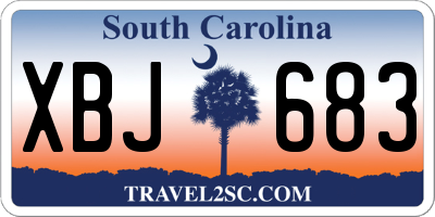 SC license plate XBJ683