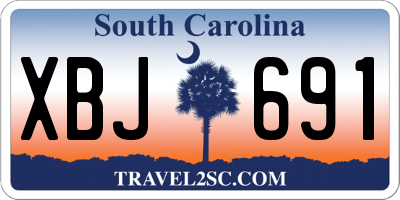 SC license plate XBJ691