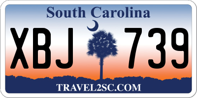 SC license plate XBJ739