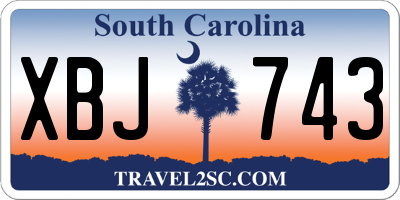 SC license plate XBJ743